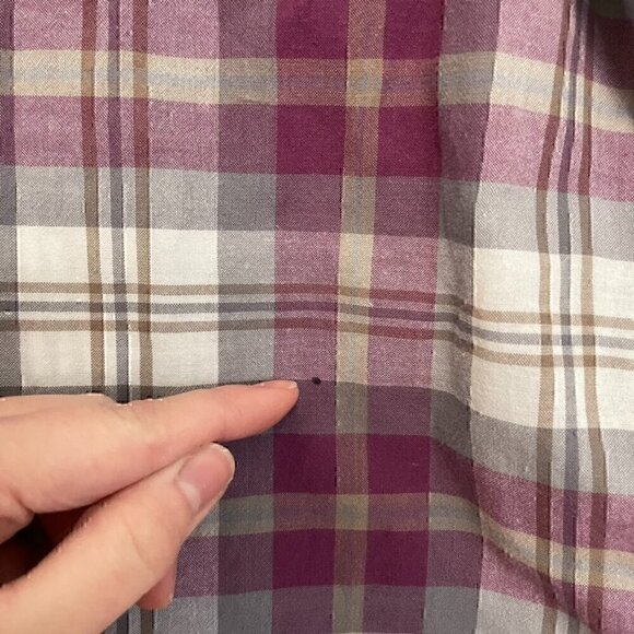 J. CREW Mens Madras Shirts Tailored Purple Gray Plaid Long Sleeve Button Down L - Picture 6 of 15